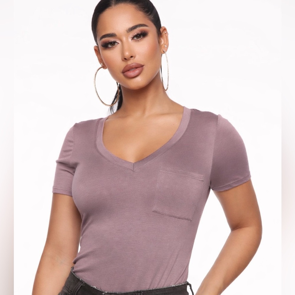 Fashion Nova Mauve Scoop Neck Tee – Plus Size 2X – NWT